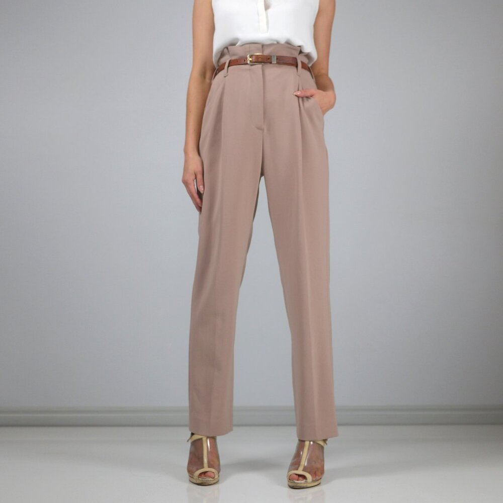 Babaton Encore Pant, Light Beige High Waisted Trousers (no belt), sz 6